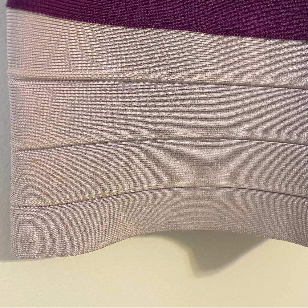 Herve Leger Keit Bandage Mini Dress Purple Sz XS - Picture 7 of 13